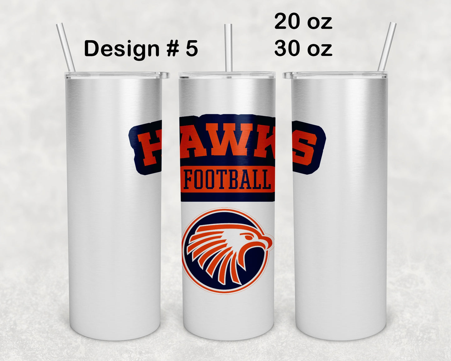 Olathe East Football Skinny Tumbler - Design 5