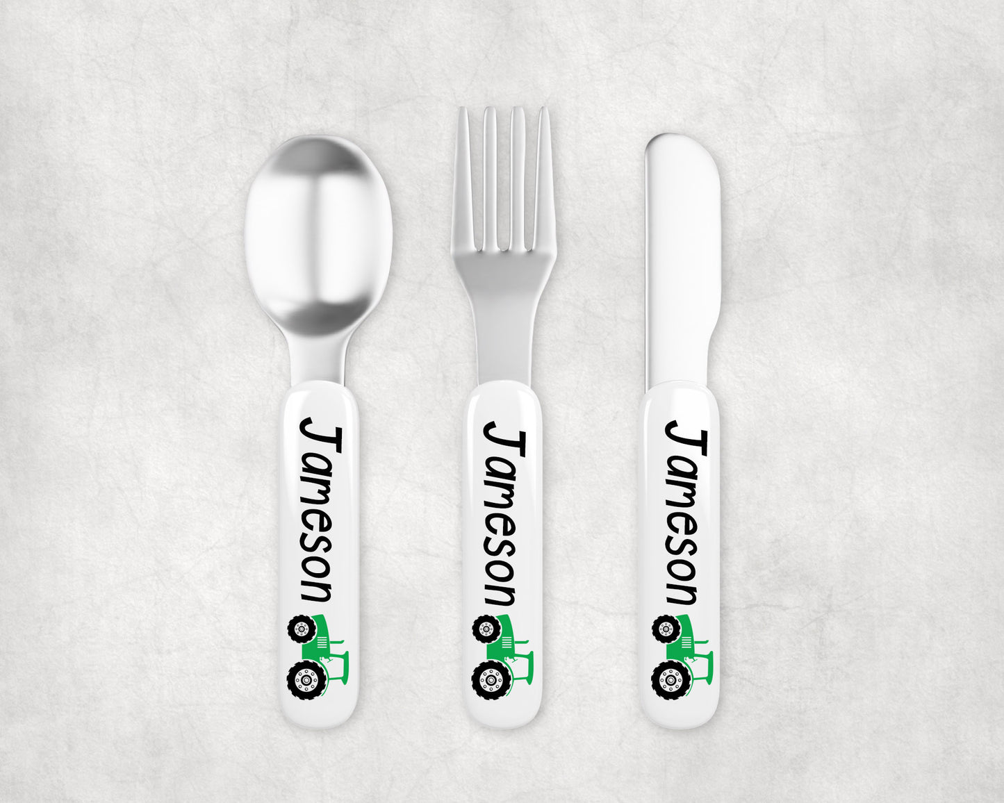 Personalized Kids Silverware - Tractor