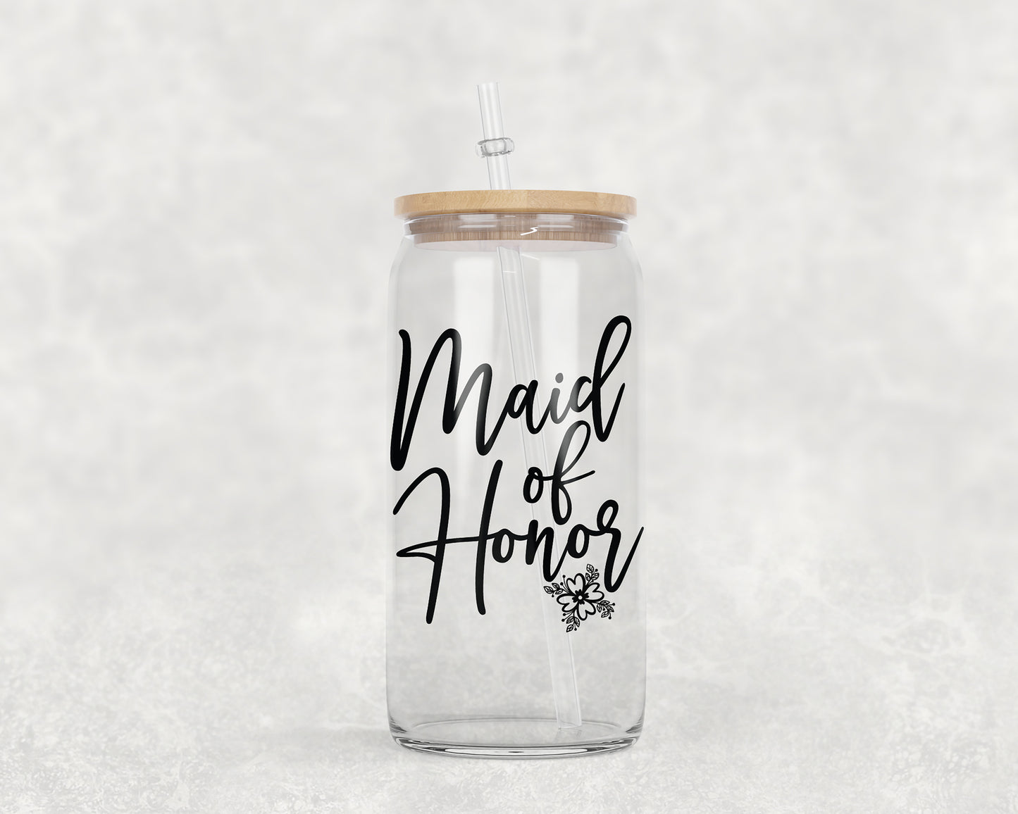 Maid of Honor Glass Can