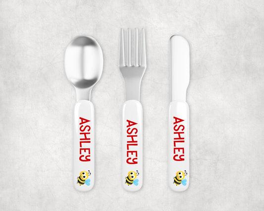 Personalized Kids Silverware - Bee