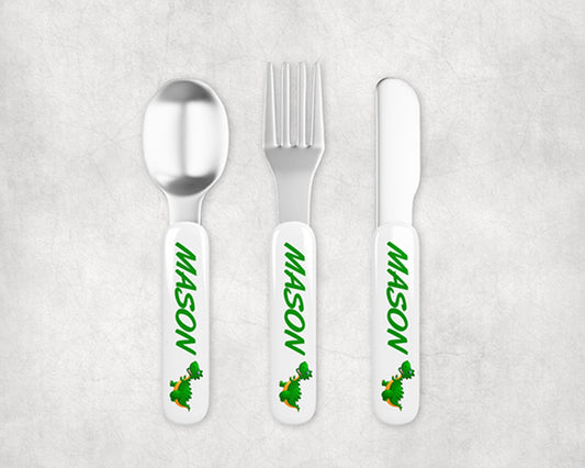 Personalized Kids Silverware - Dino