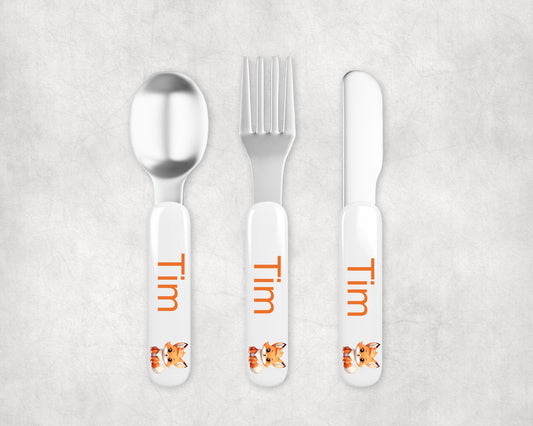 Personalized Kids Silverware - Fox