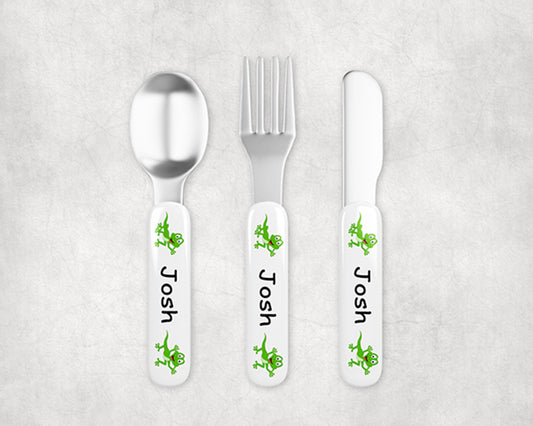 Personalized Kids Silverware - Frog