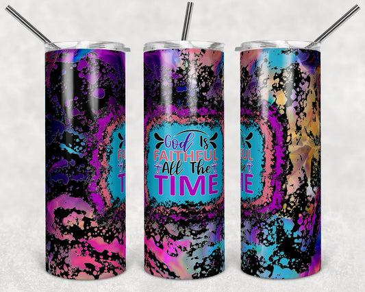 God Faithful Skinny Tumbler