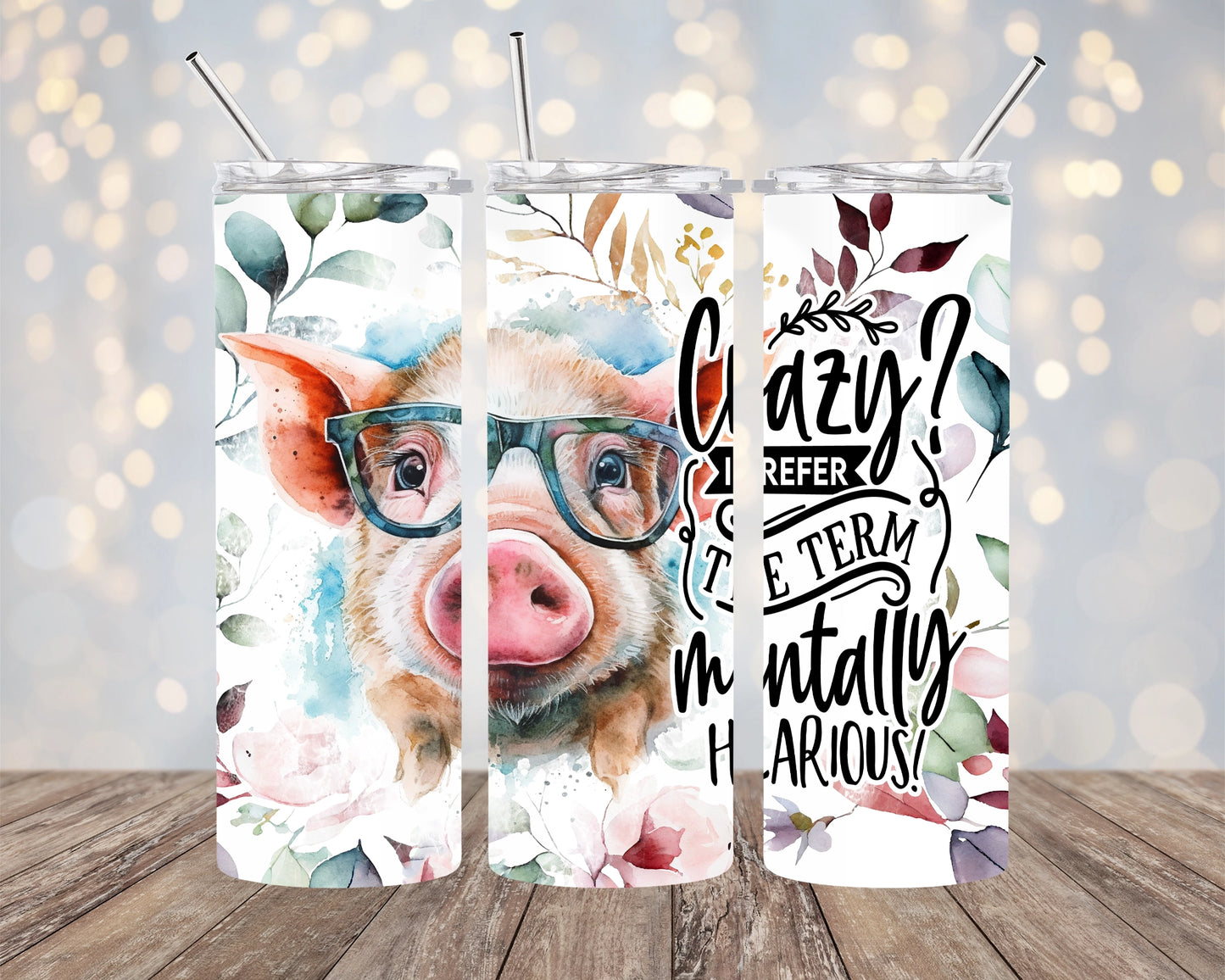 Pig Crazy Skinny Tumbler