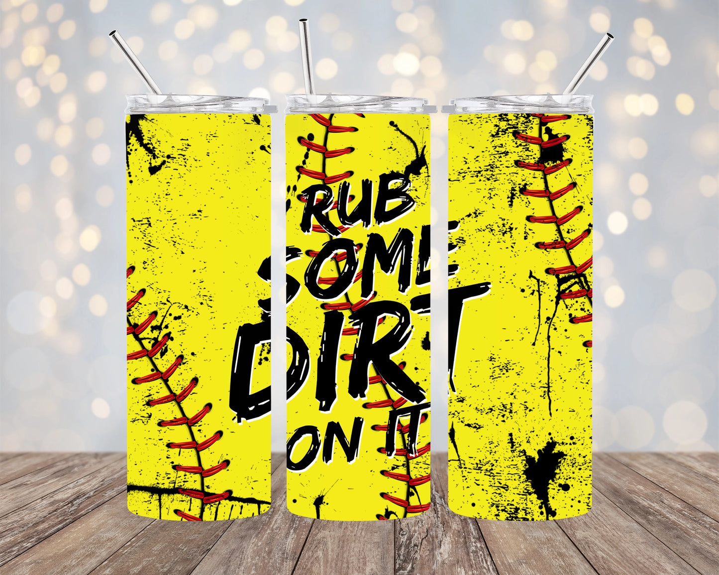 Softball Dirt Skinny Tumbler