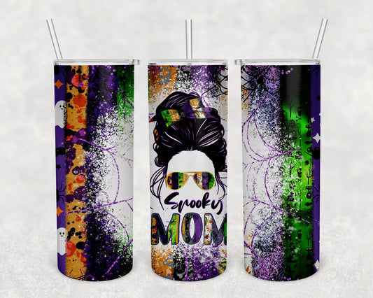 Halloween Spooky Mom Skinny Tumbler