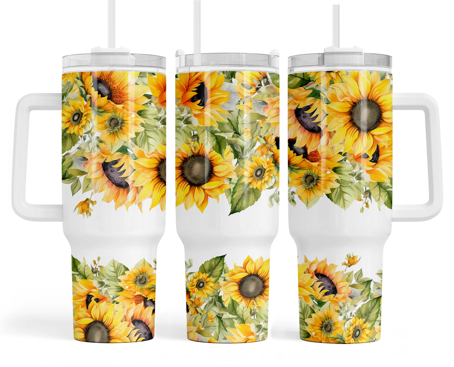 Sunflowers Quencher 40 oz Stainless Steel Tumbler