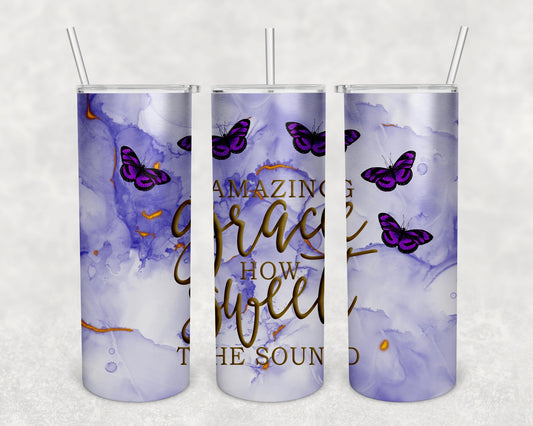 Amazing Grace Skinny Tumbler