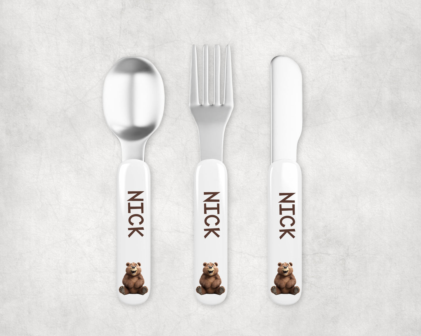 Personalized Kids Silverware - Bear