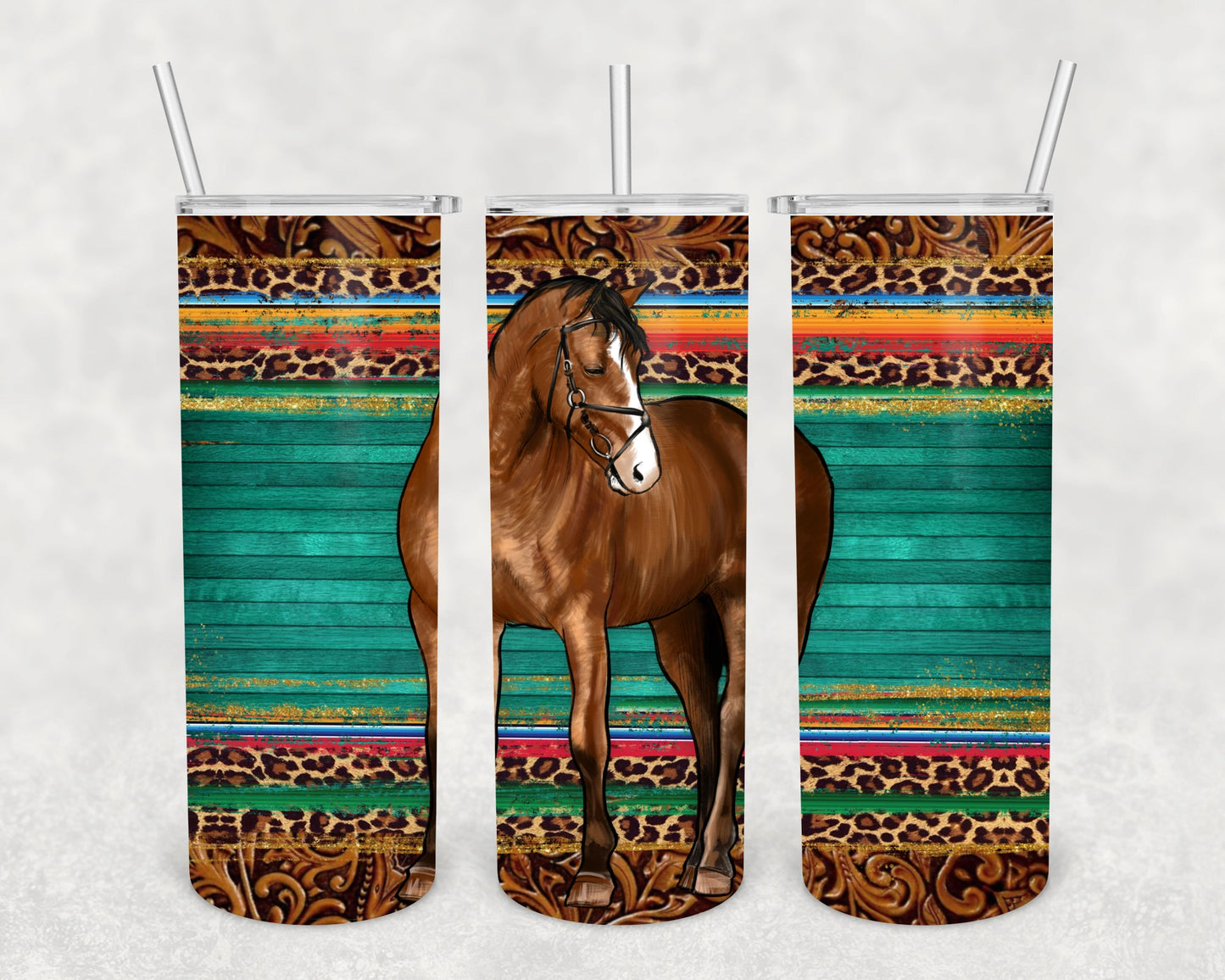 Brown Horse Skinny Tumbler