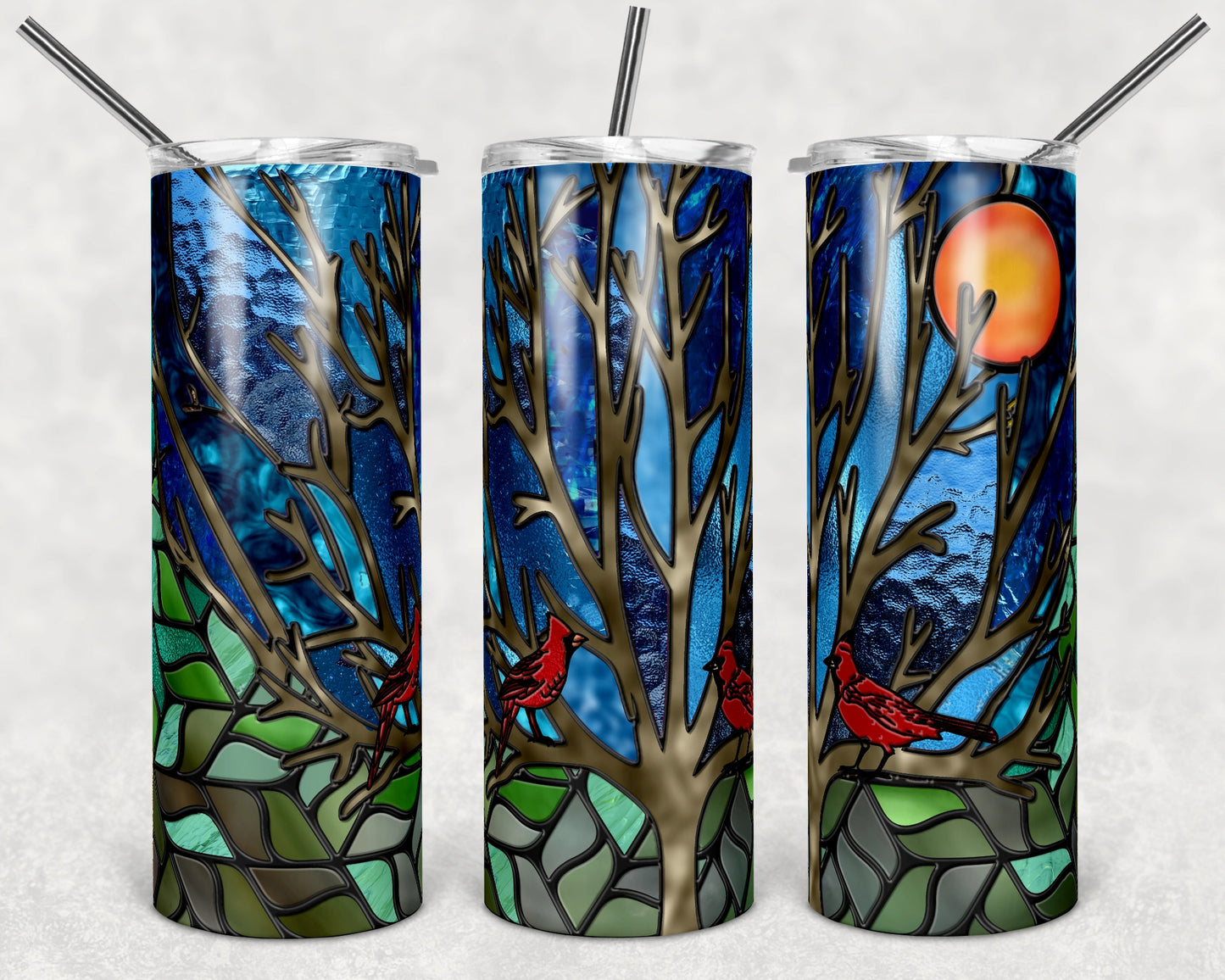 Cardinal Stained Skinny Tumbler