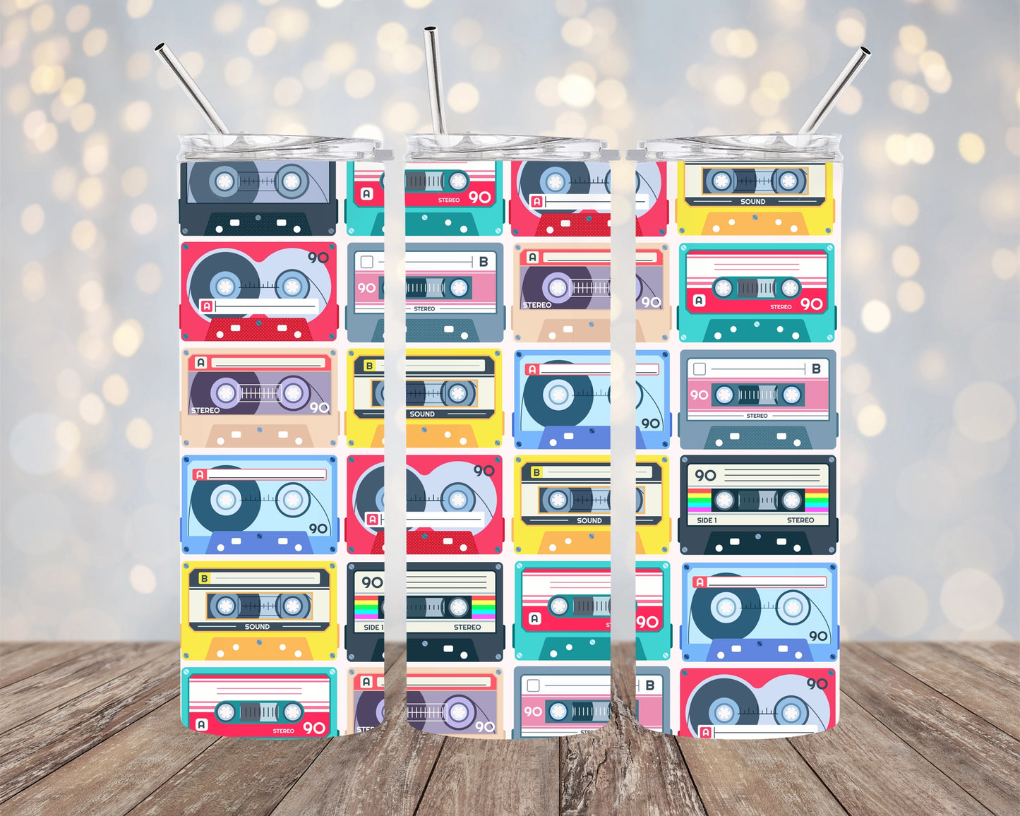 Cassette Tape Skinny Tumbler