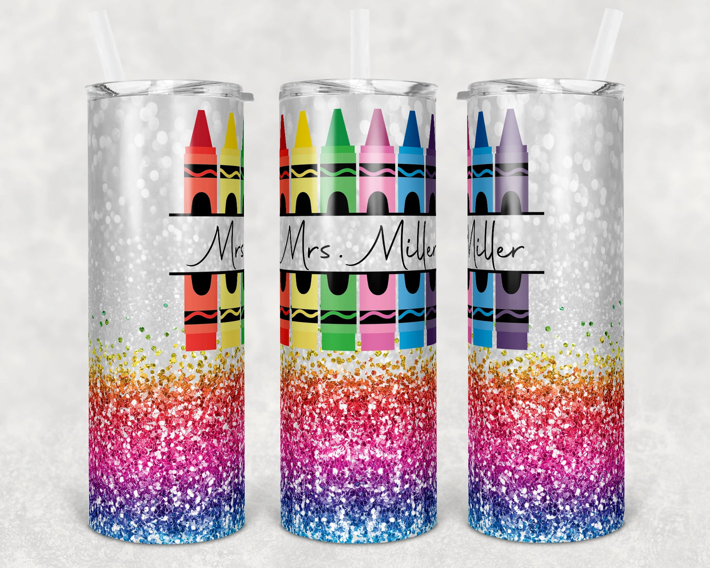 Crayon Personalized Skinny Tumbler