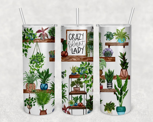 Crazy Plant Lady Skinny Tumbler