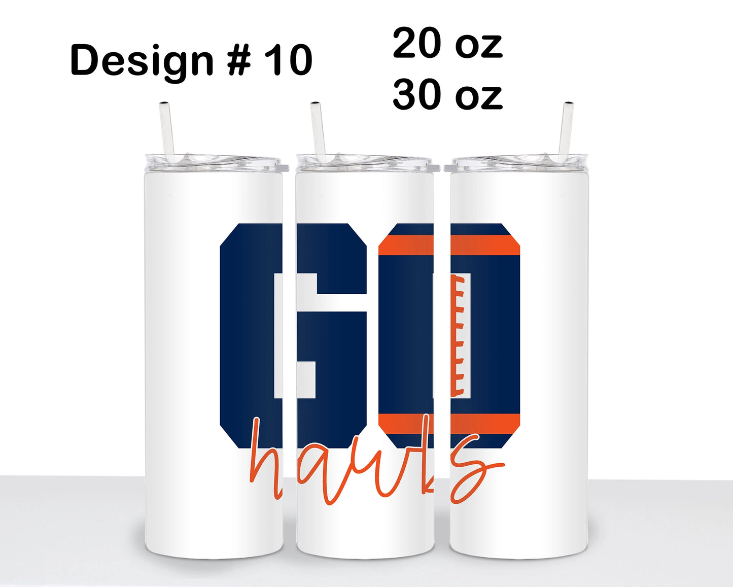 Olathe East Football Skinny Tumbler - Design 10