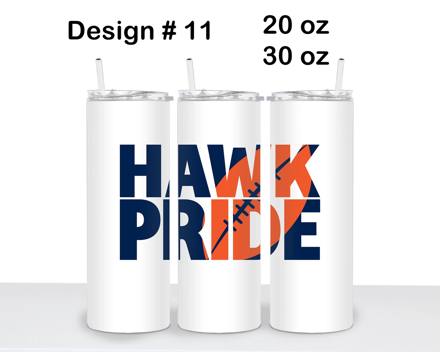 Olathe East Football Skinny Tumbler - Design 11