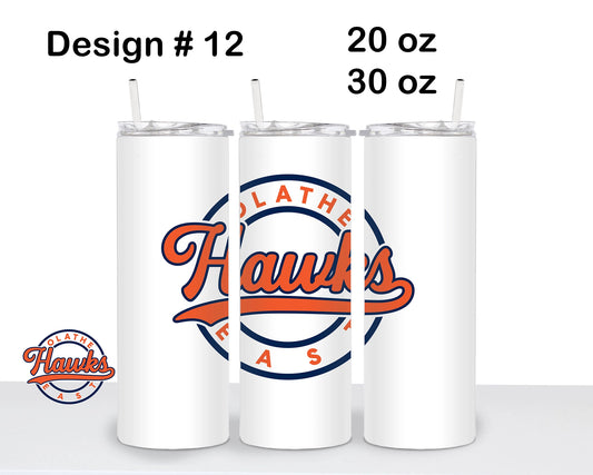 Olathe East Football Skinny Tumbler - Design 12