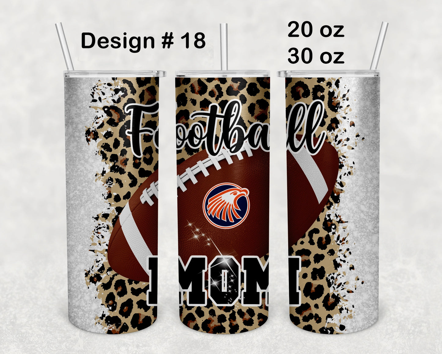 Olathe East Football Skinny Tumbler - Design 18