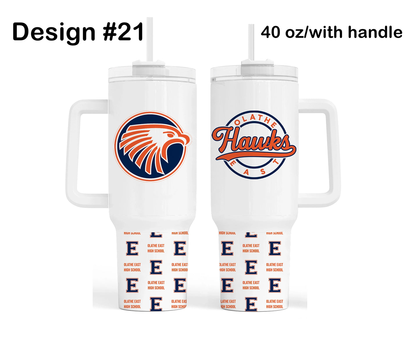 Olathe East Football Quencher Tumbler - Design 21