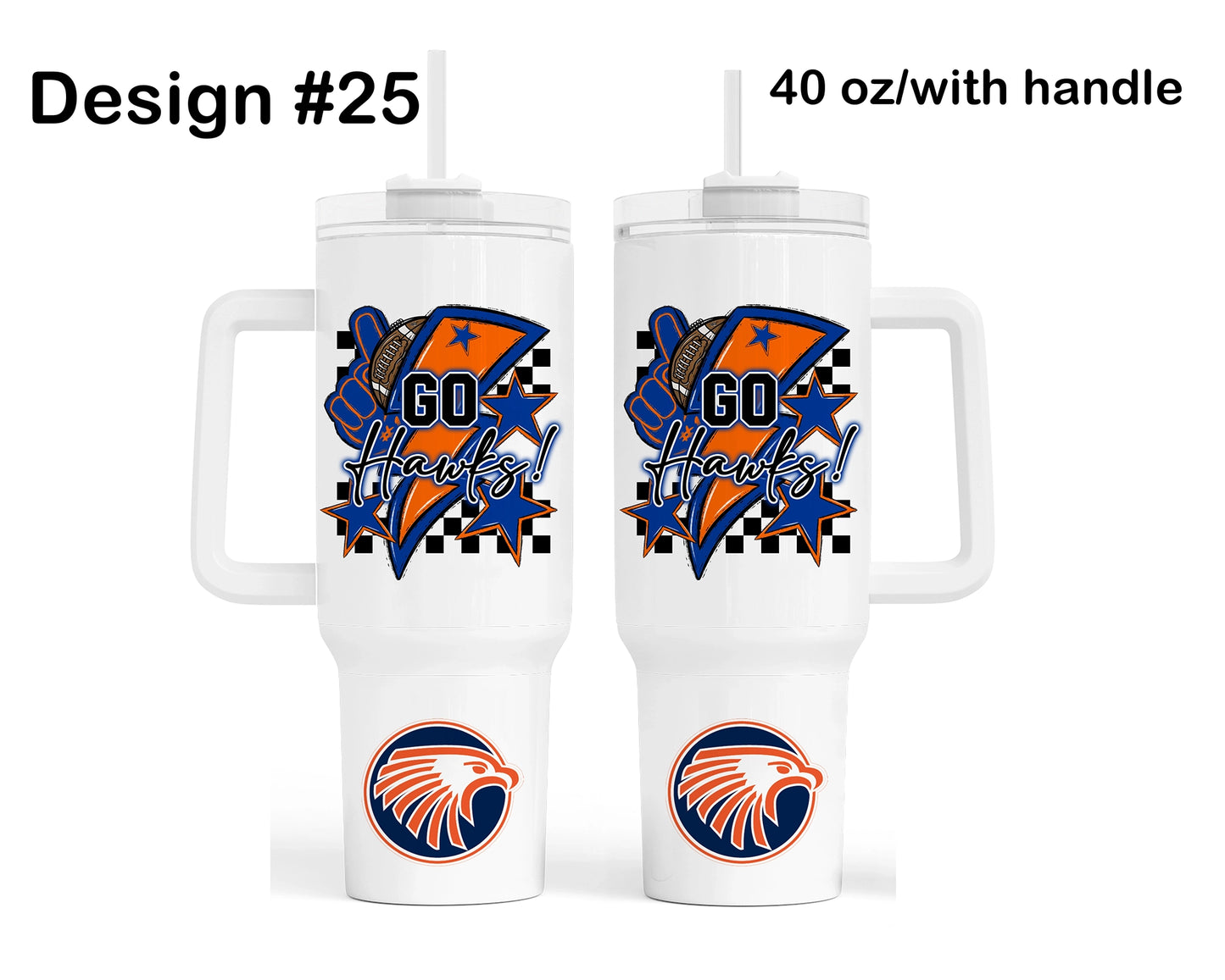 Olathe East Football Quencher Tumbler - Design 25