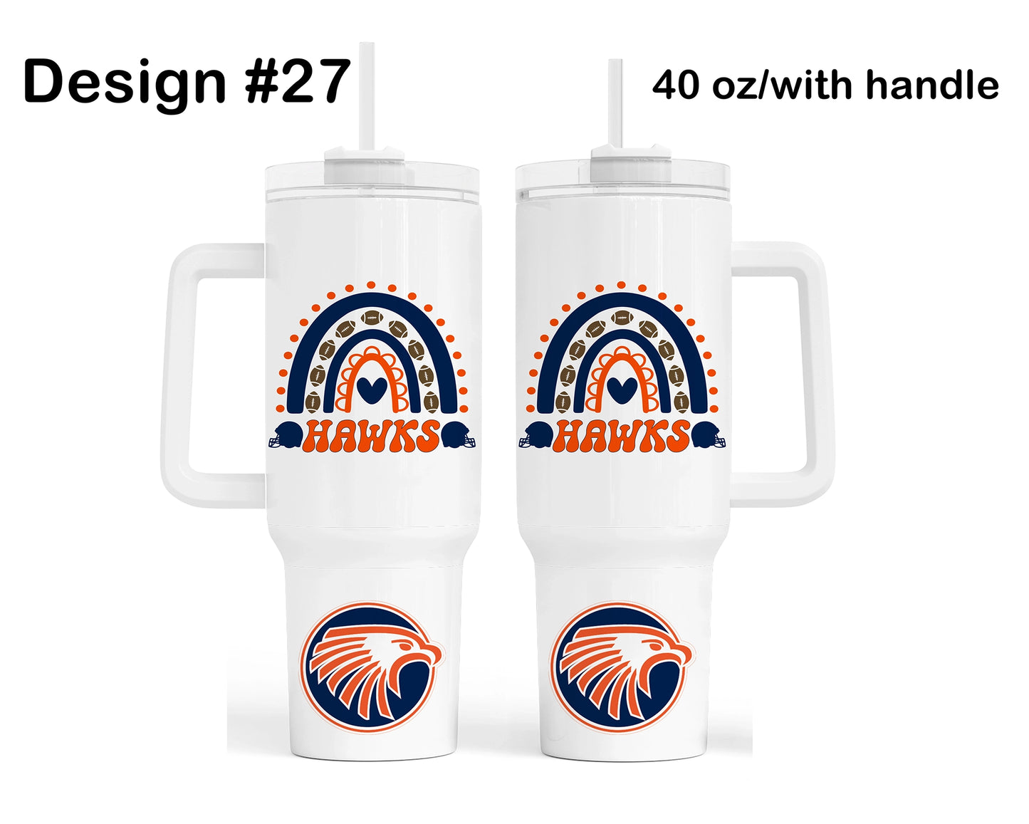 Olathe East Football Quencher Tumbler - Design 27