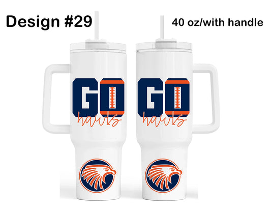 Olathe East Football Quencher Tumbler - Design 29