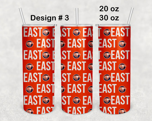 Olathe East Football Skinny Tumbler - Design 3