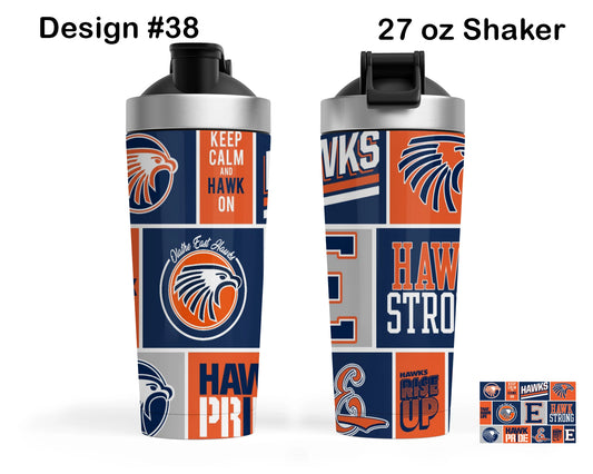 Olathe East Football Shaker Tumbler - Design 38