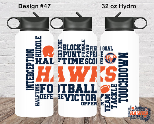 Olathe East Football Hydro Tumbler - Design 47