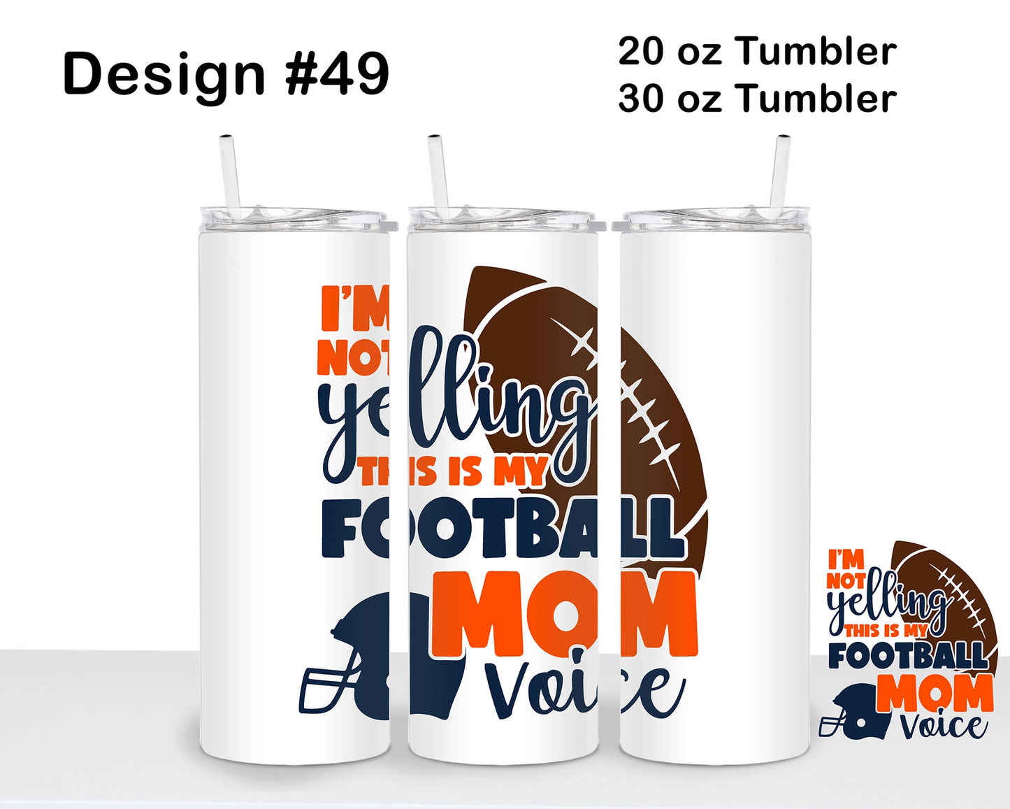 Olathe East Football Skinny Tumbler - Design 49