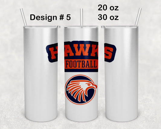 Olathe East Football Skinny Tumbler - Design 5