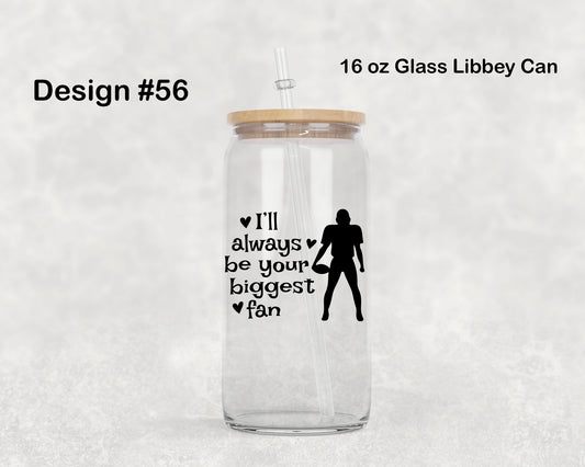 Olathe East Football Glass Can - Design 56