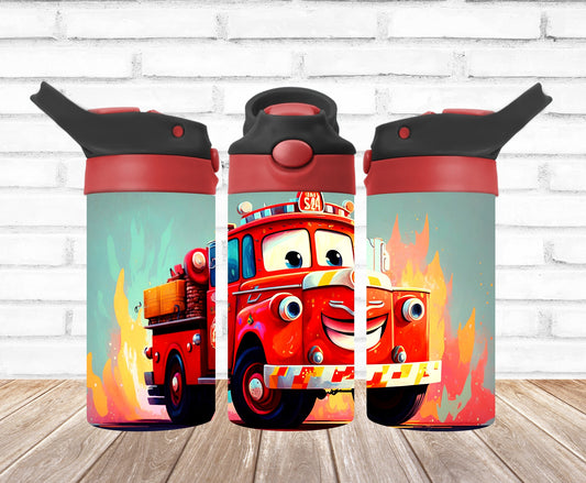 Firetruck Kids Flip Top 12 oz. Tumbler