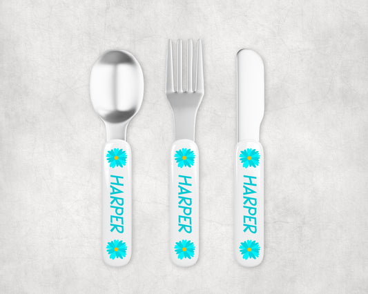 Personalized Kids Silverware - Flower