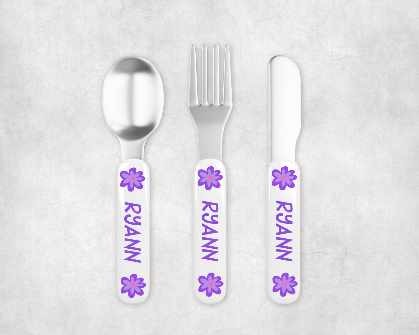 Personalized Kids Silverware - Flower