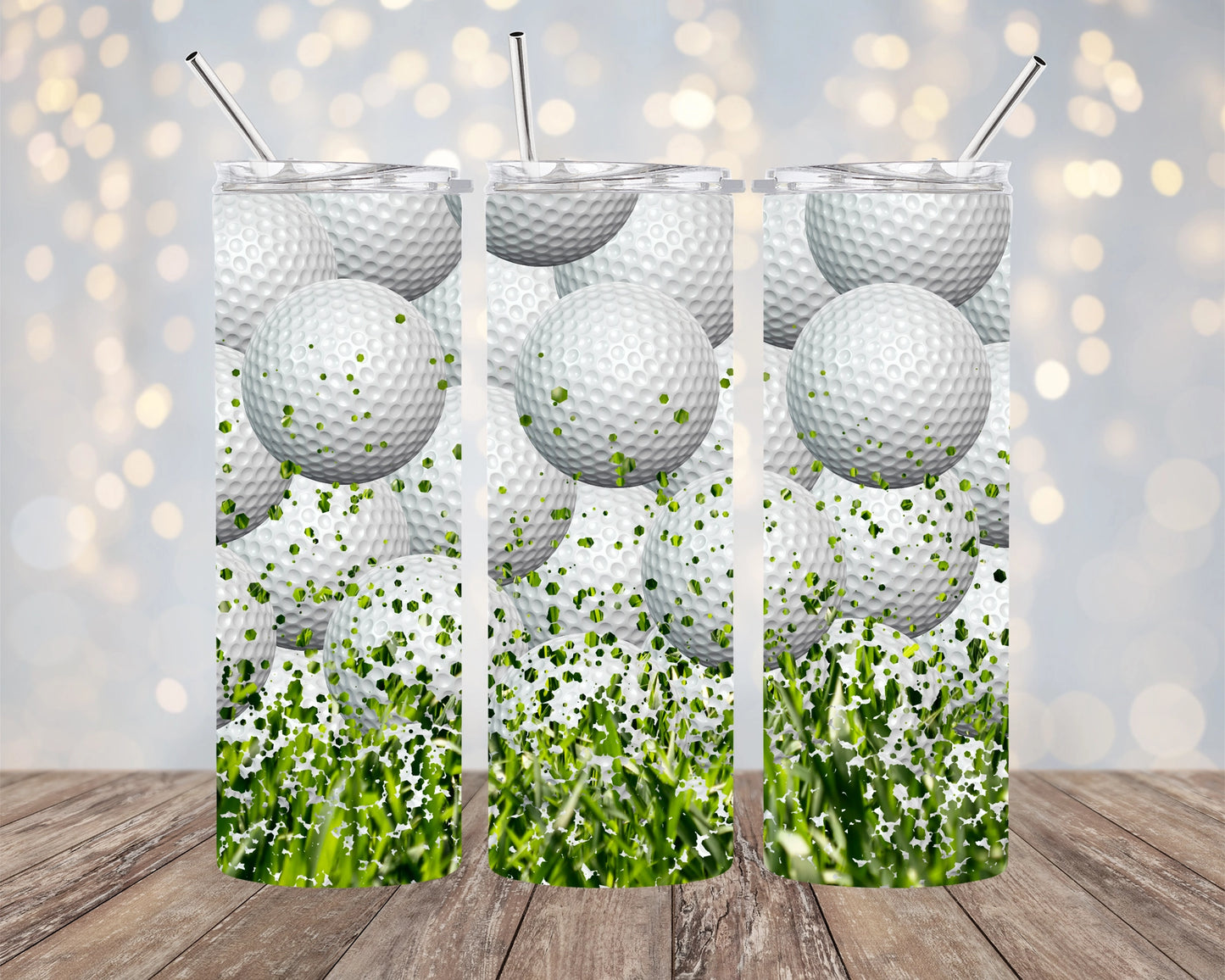 Golf Balls Skinny Tumbler