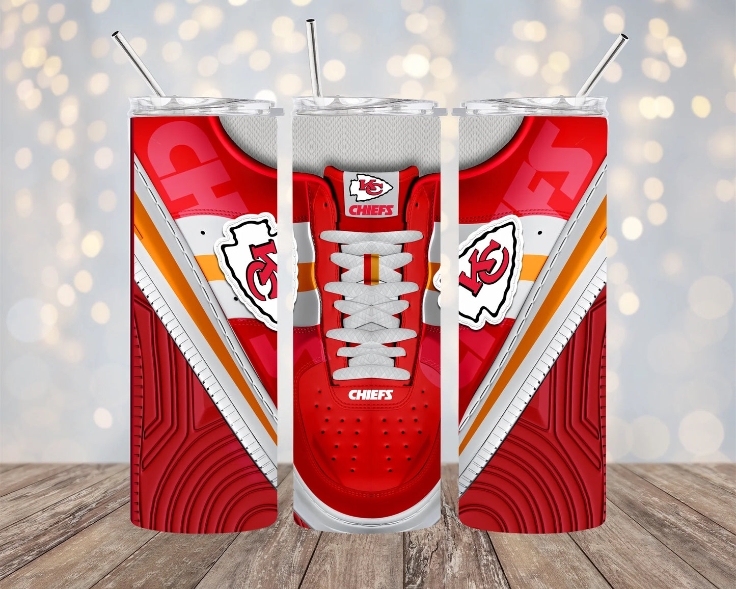 KC Football Shoe Skinny Tumbler