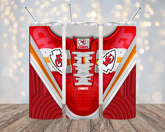 KC Football Shoe Skinny Tumbler