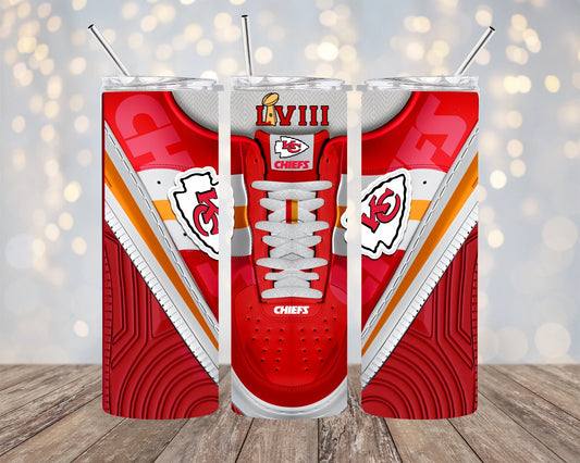 KC Football SB Shoe Skinny Tumbler