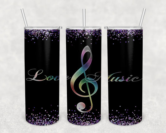 Love Music Skinny Tumbler