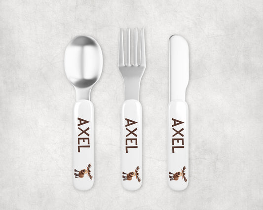 Personalized Kids Silverware - Moose