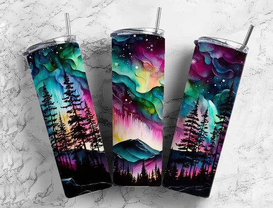 Northern Lights Skinny Tumbler