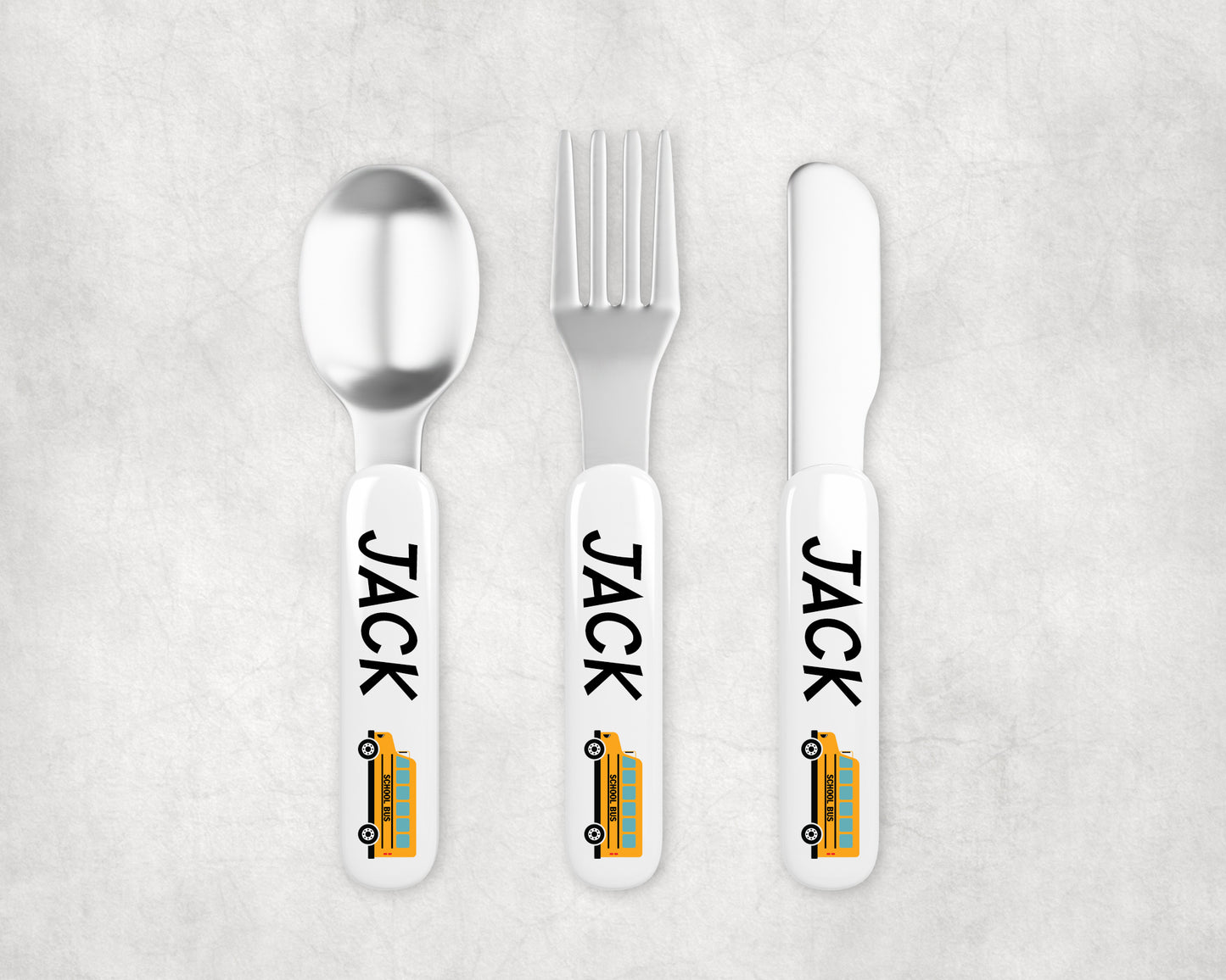 Personalized Kids Silverware - School Bus