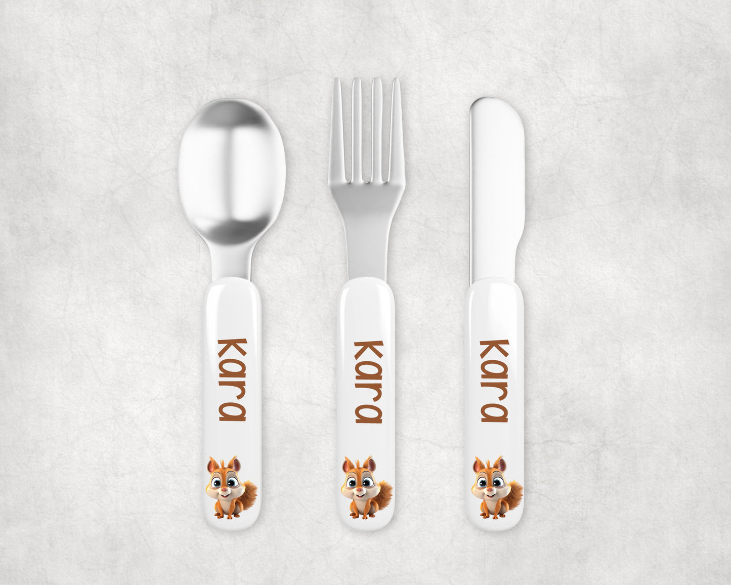 Personalized Kids Silverware - Squirrel