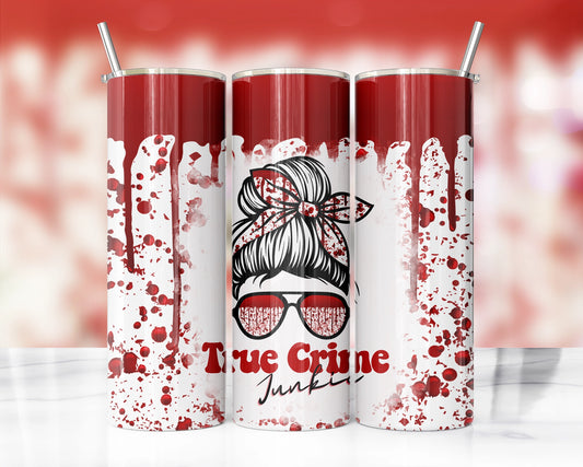 True Crime Junkie Skinny Tumbler