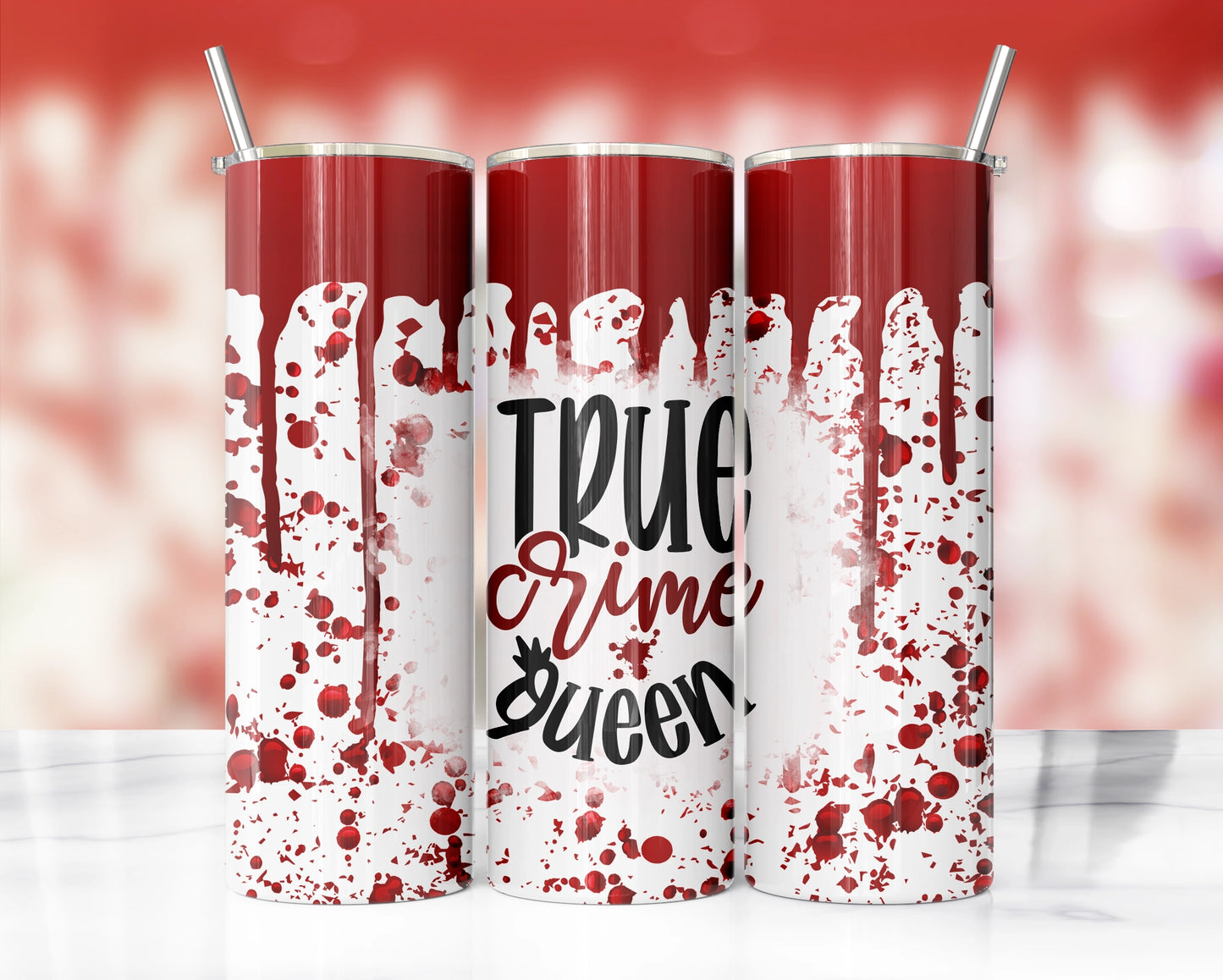 True Crime Queen Skinny Tumbler