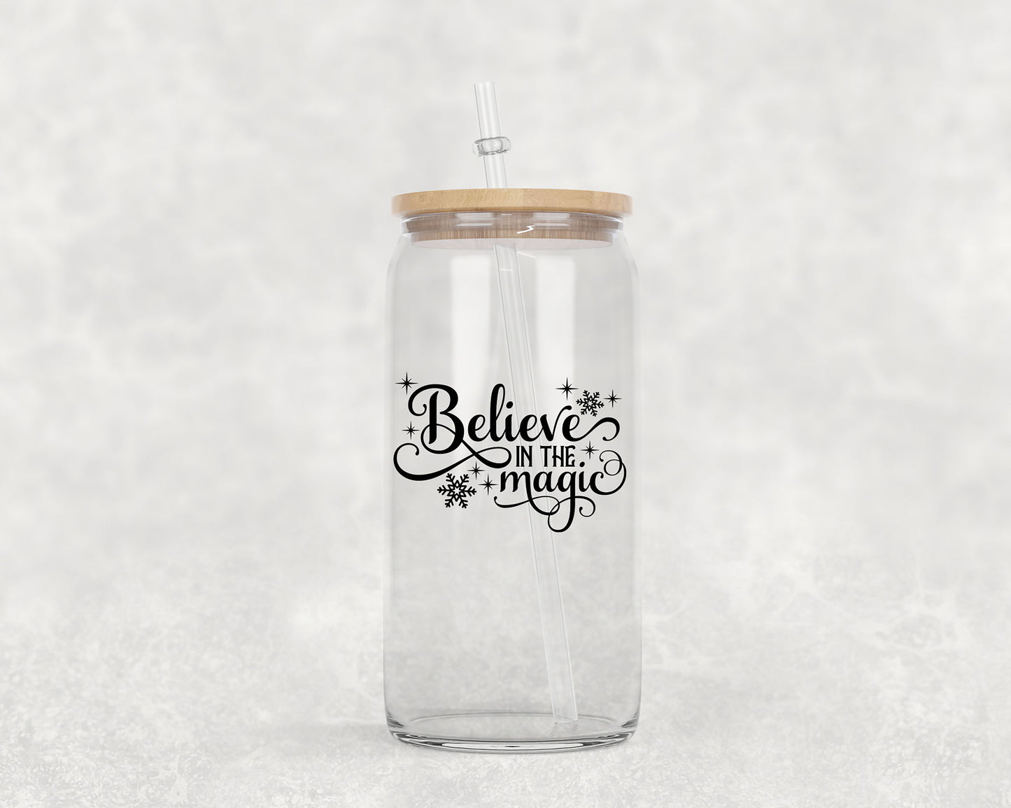 Believe in Magic Glass Can