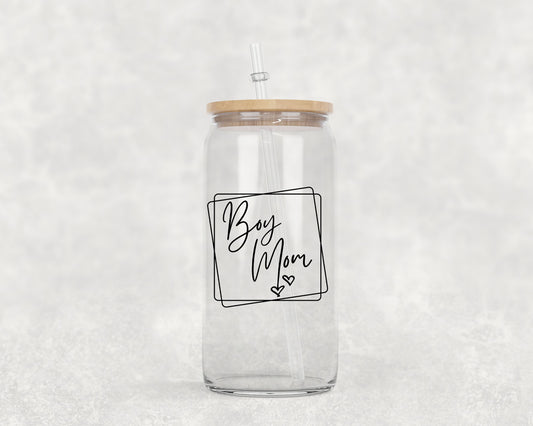 Boy Mom Glass Can