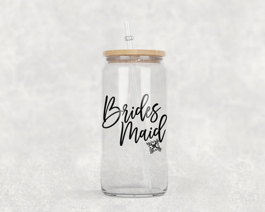 Bridesmaid Glass Can